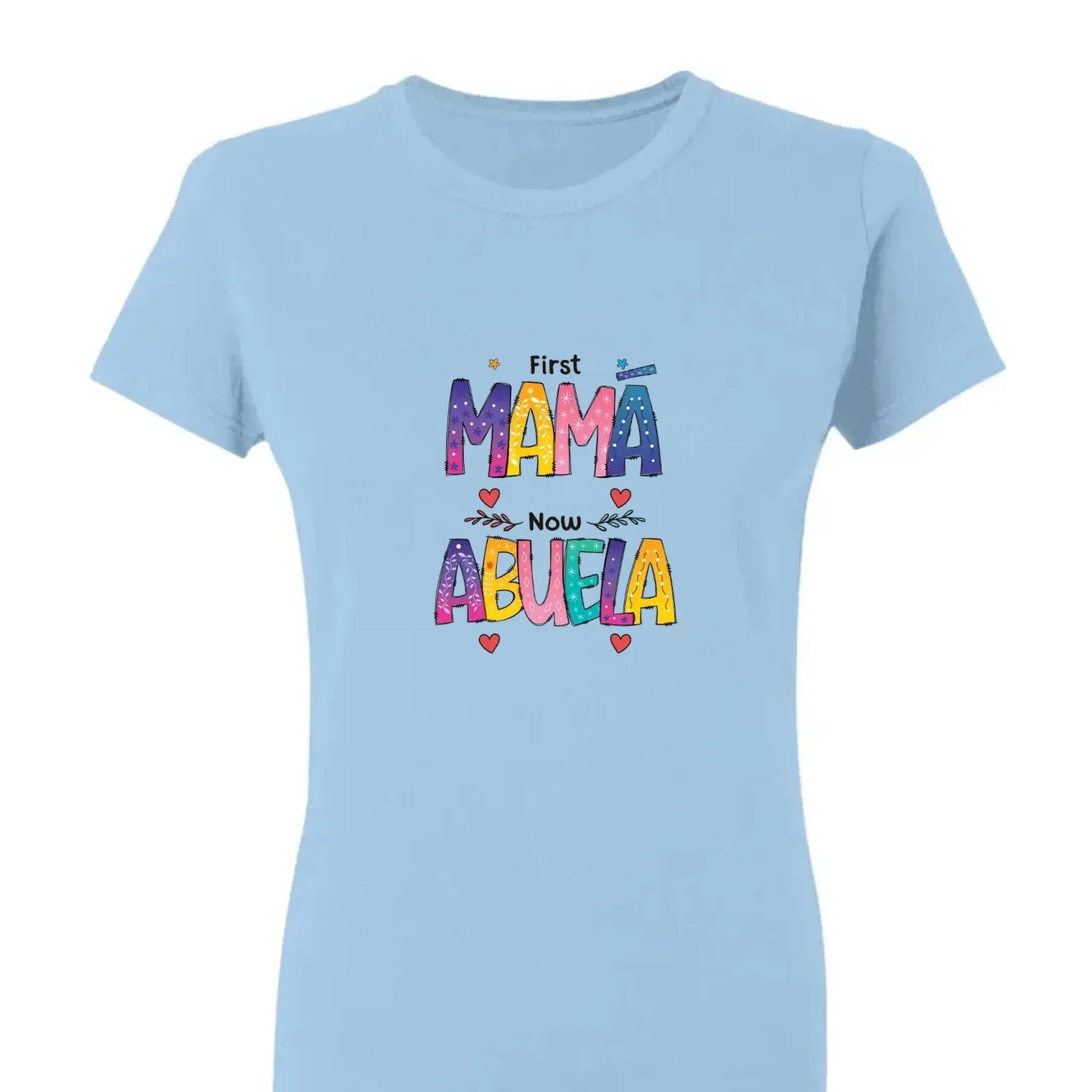 First Mom Now Grandma Shirt – Personalized "Color of Love" T-Shirt – Custom Mother’s Day or Birthday Gift for Grandma  Ezcustomize