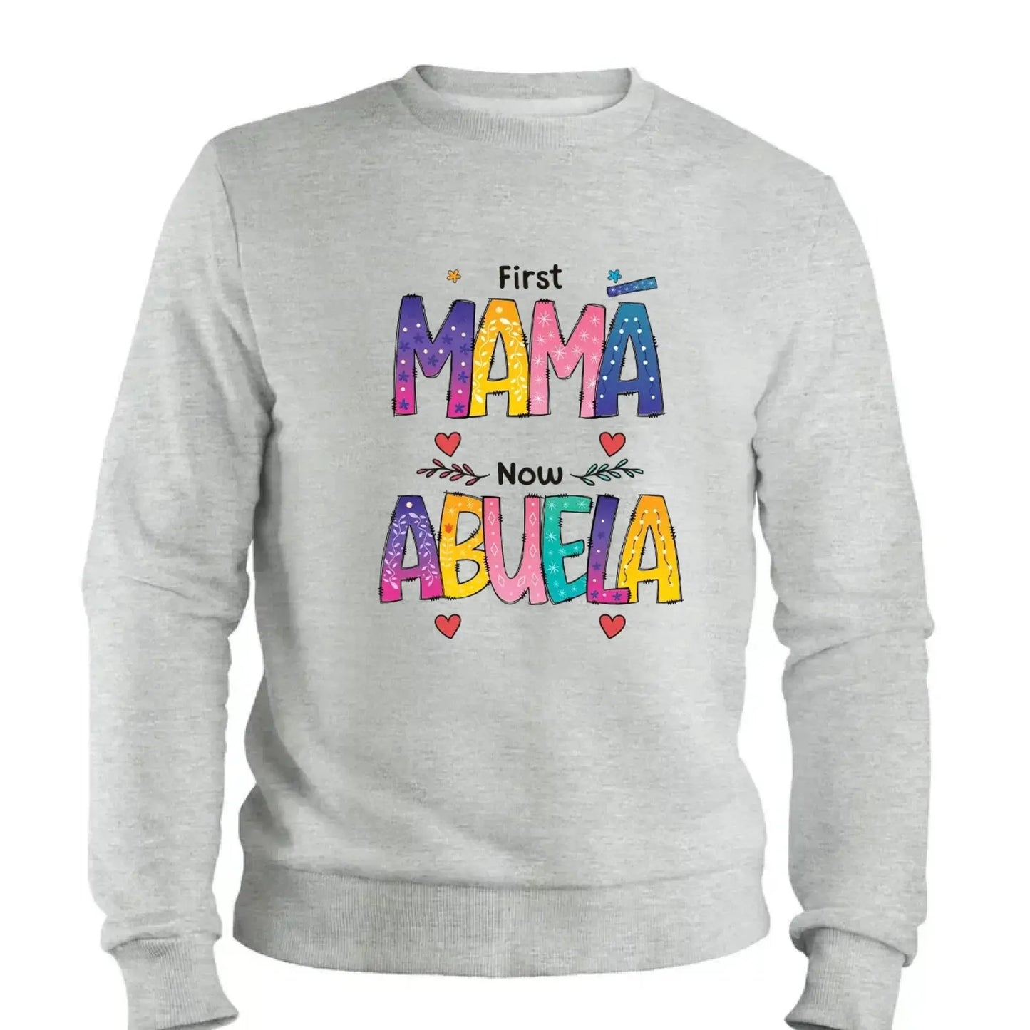 First Mom Now Grandma Shirt – Personalized "Color of Love" T-Shirt – Custom Mother’s Day or Birthday Gift for Grandma  Ezcustomize