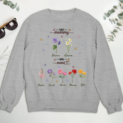 First Mom Now Grandma – Personalized Custom Shirt, Thoughtful Gift for Moms Turned Grandmas  Ezcustomize