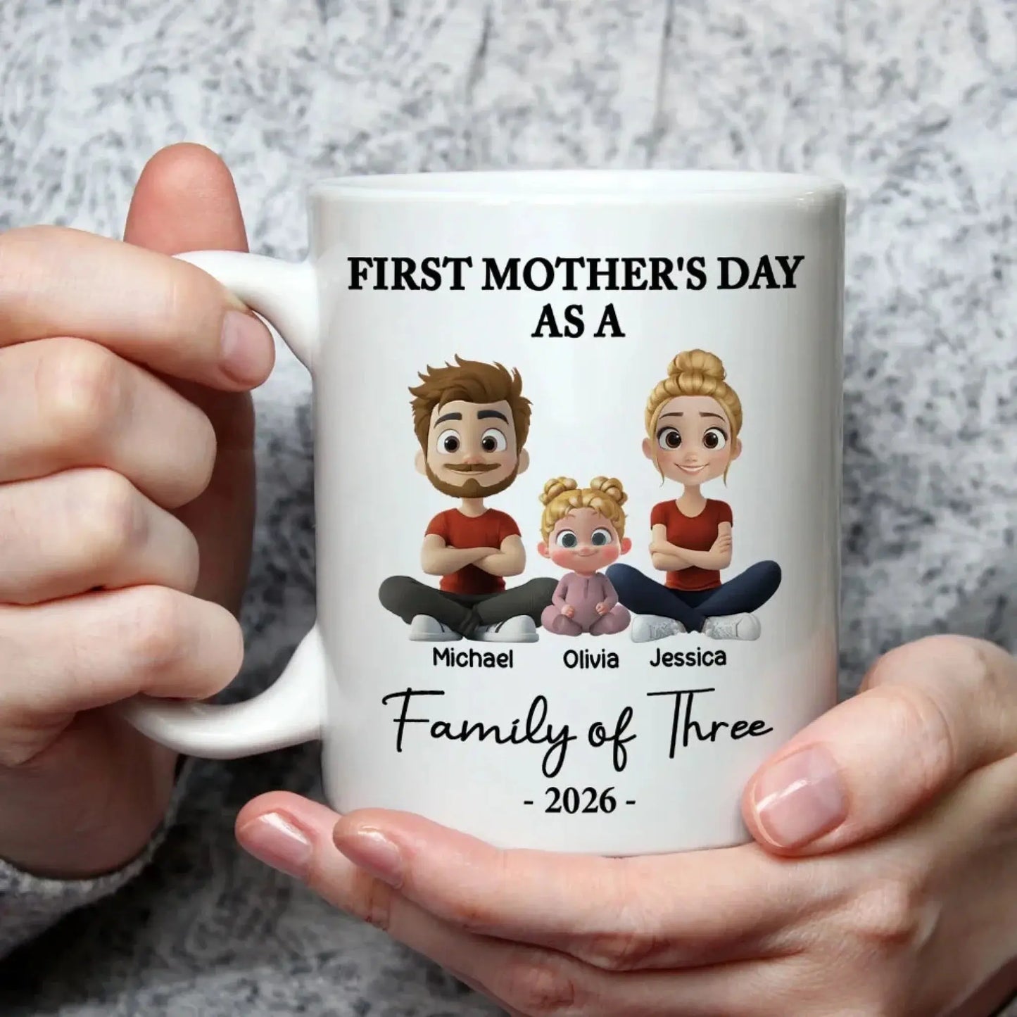 First Mother’s Day – Personalized Custom Coffee Mug Cup – Sweet Mother’s Day & New Mom Keepsake Gift for First Time Moms  Ezcustomize