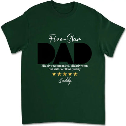 Five-Star Dad Custom Photo T-Shirt – Personalized Shirt with Star Rating & Picture – Unique Gift for Father’s Day or Birthday  Ezcustomize