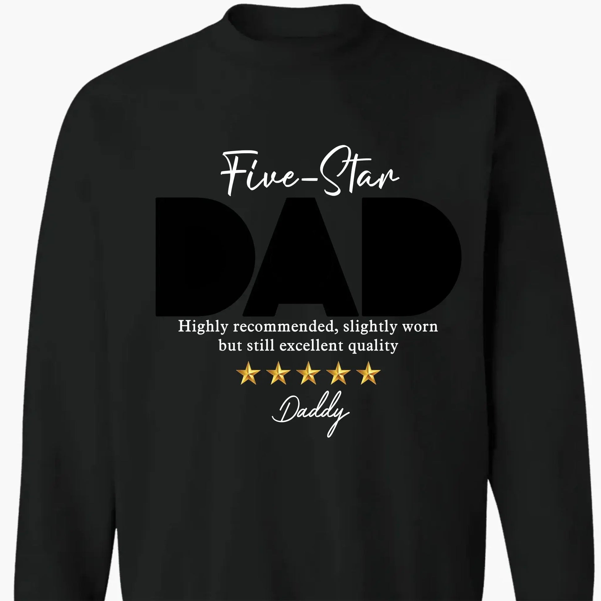Five-Star Dad Custom Photo T-Shirt – Personalized Shirt with Star Rating & Picture – Unique Gift for Father’s Day or Birthday  Ezcustomize