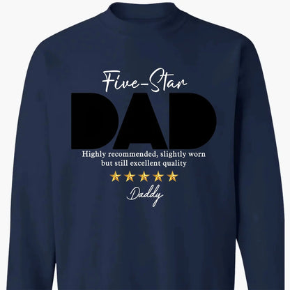 Five-Star Dad Custom Photo T-Shirt – Personalized Shirt with Star Rating & Picture – Unique Gift for Father’s Day or Birthday  Ezcustomize