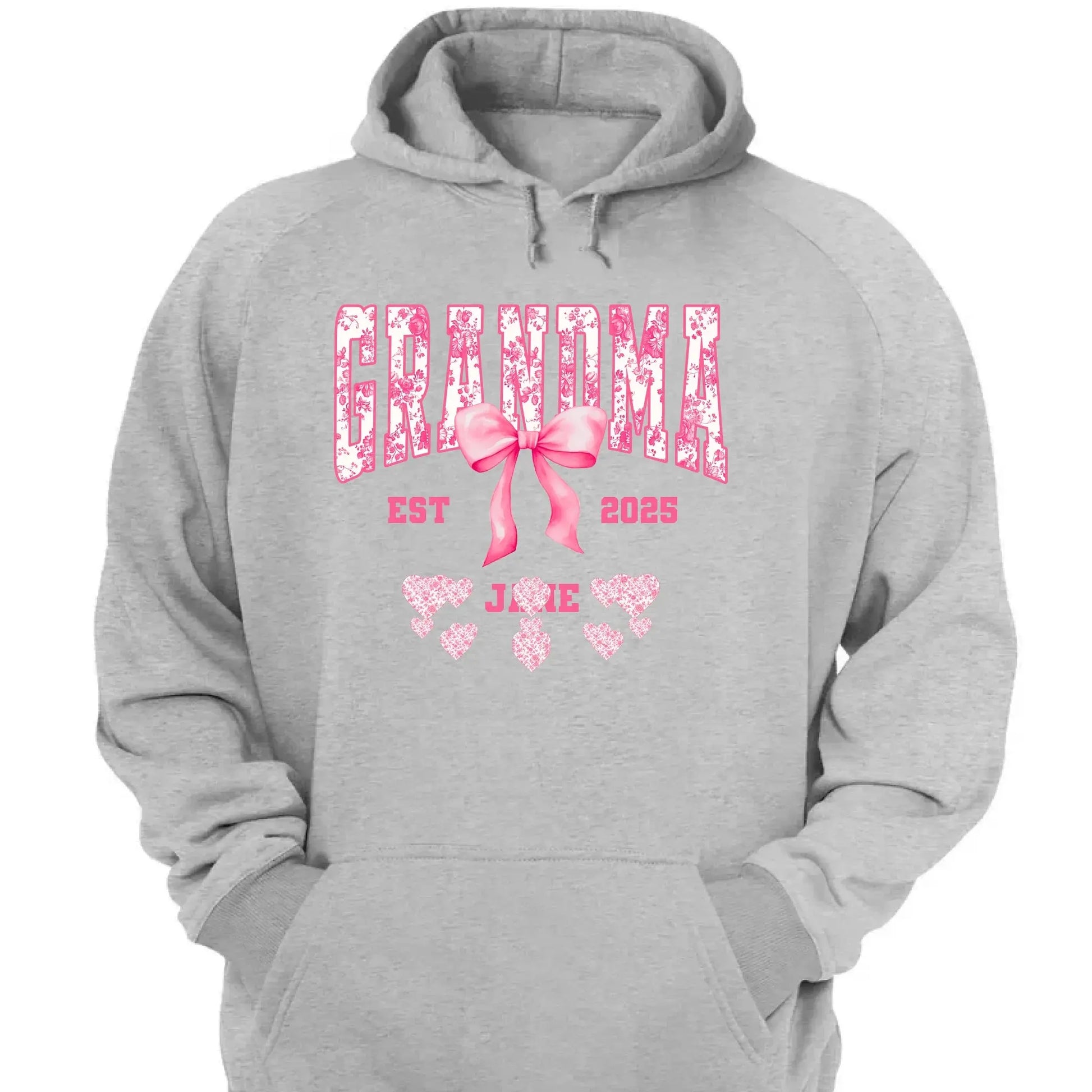 Floral Grandma Shirt with Bow – Personalized Name & Year T-Shirt Gift for Nana, Gigi, Mimi, Grandma  Ezcustomize