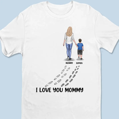 Following In Your Footsteps With Love – Personalized T-Shirt/Hoodie for Mom or Grandma, Custom Mother’s Day Gift from Family  Ezcustomize