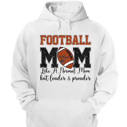 Football Mom: Louder & Prouder – Personalized T-Shirt – Custom Game Day Gift for Football Moms or Grandmas  Ezcustomize