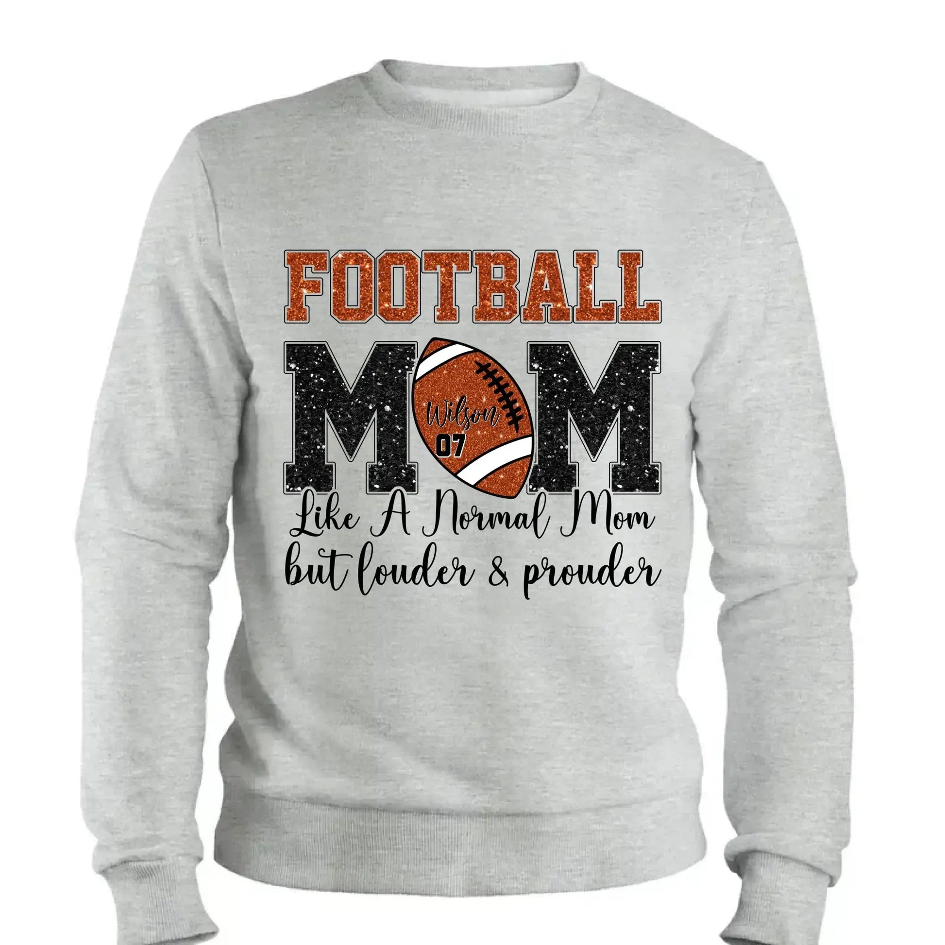 Football Mom: Louder & Prouder – Personalized T-Shirt – Custom Game Day Gift for Football Moms or Grandmas  Ezcustomize