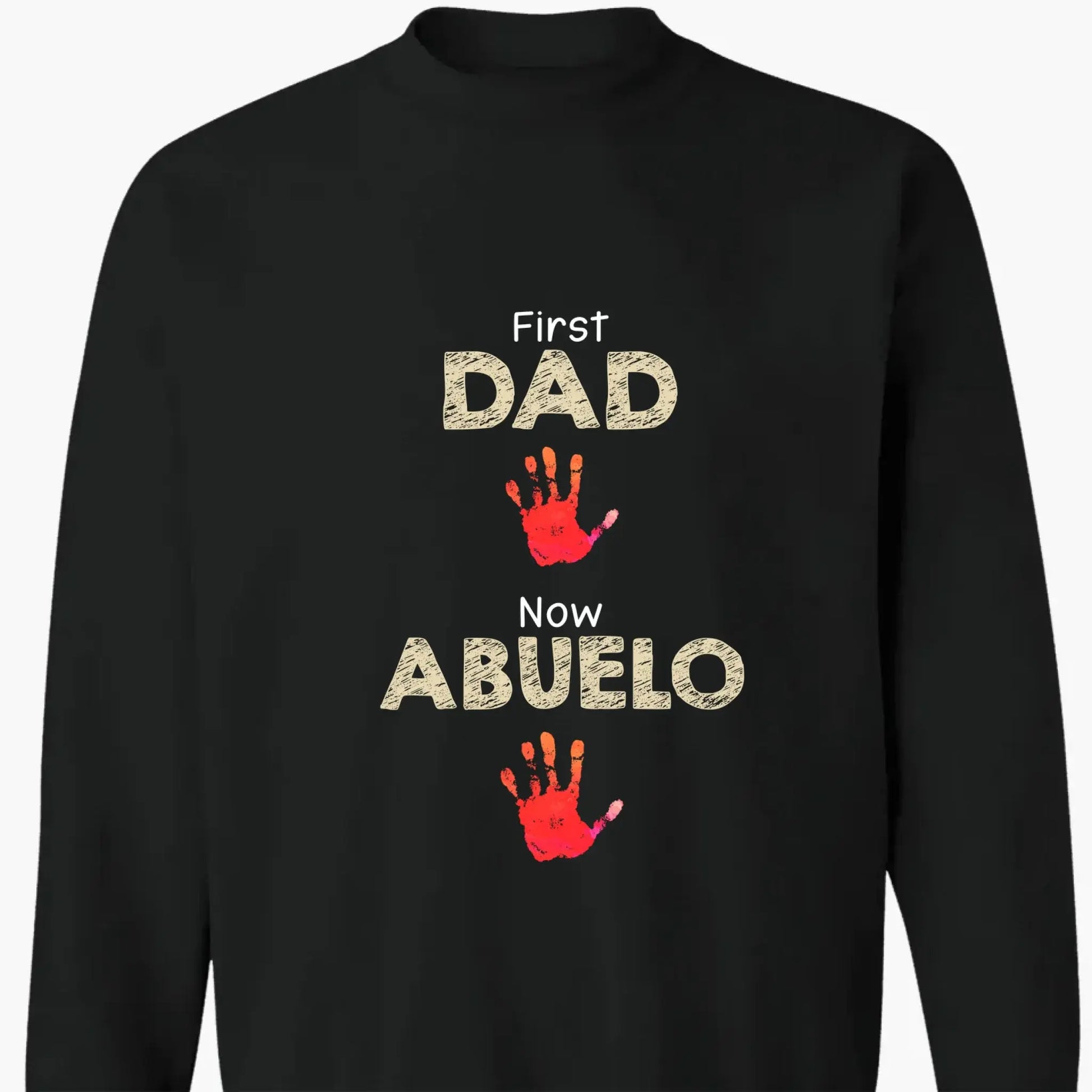 From Dad to Grandpa – Custom Handprint Back View T-Shirt – Father's Day or Birthday Gift for Dad or Grandpa  Ezcustomize