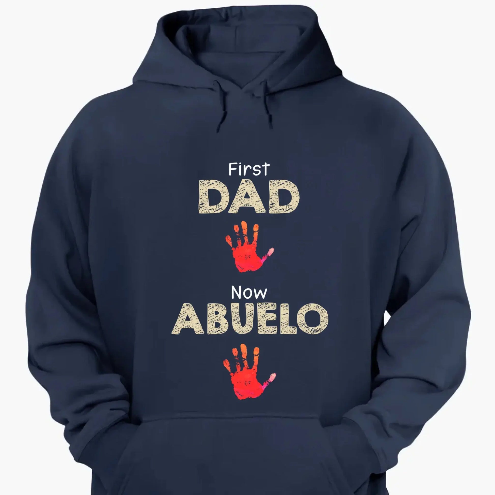 From Dad to Grandpa – Custom Handprint Back View T-Shirt – Father's Day or Birthday Gift for Dad or Grandpa  Ezcustomize