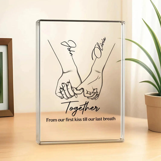 From Our First Kiss to Our Last Breath Personalized Acrylic Plaque – Romantic Custom Gift for Couples, Anniversary Home Decor  Ezcustomize