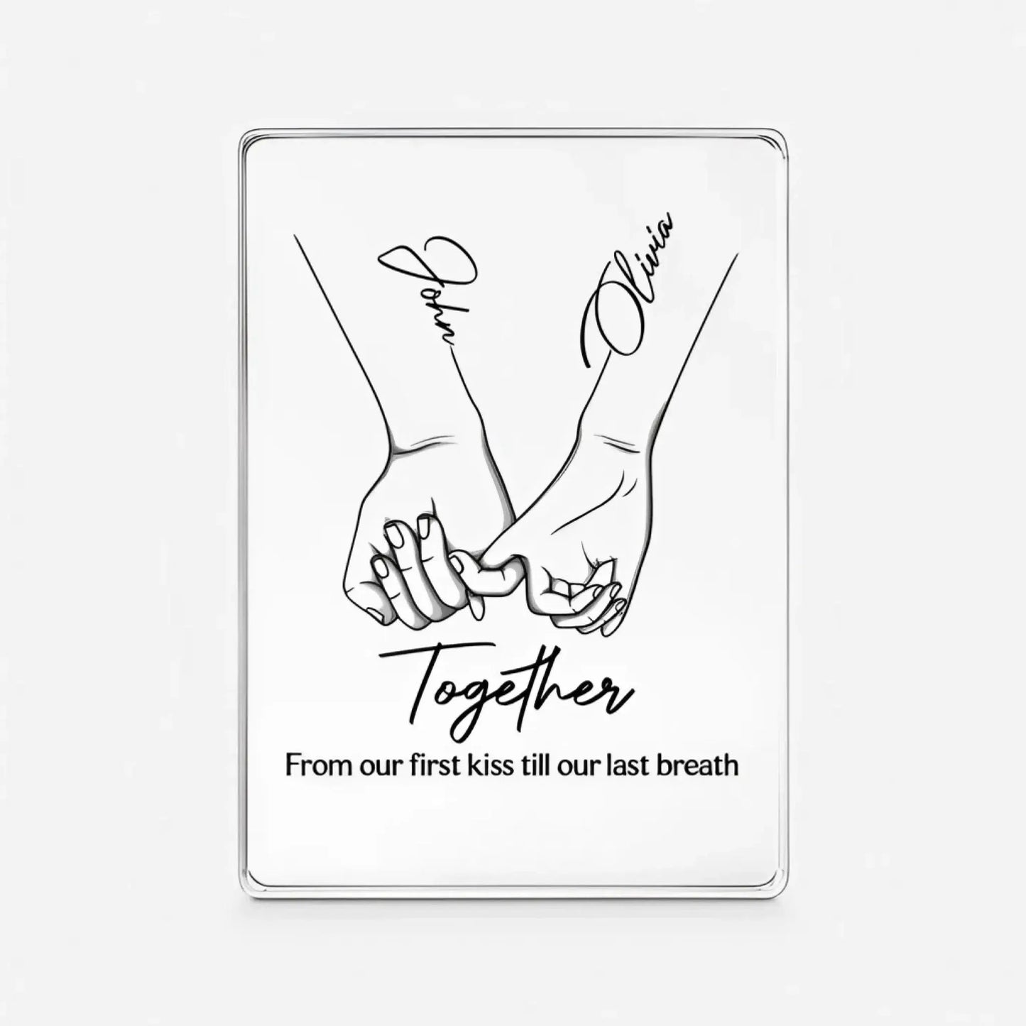 From Our First Kiss to Our Last Breath Personalized Acrylic Plaque – Romantic Custom Gift for Couples, Anniversary Home Decor  Ezcustomize