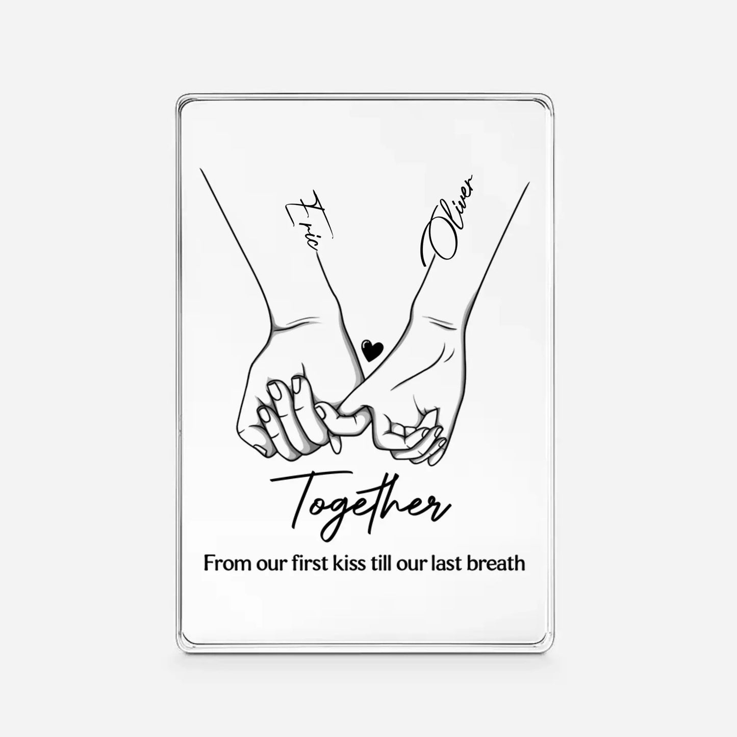 From Our First Kiss to Our Last Breath Personalized Acrylic Plaque – Romantic Custom Gift for Couples, Anniversary Home Decor  Ezcustomize