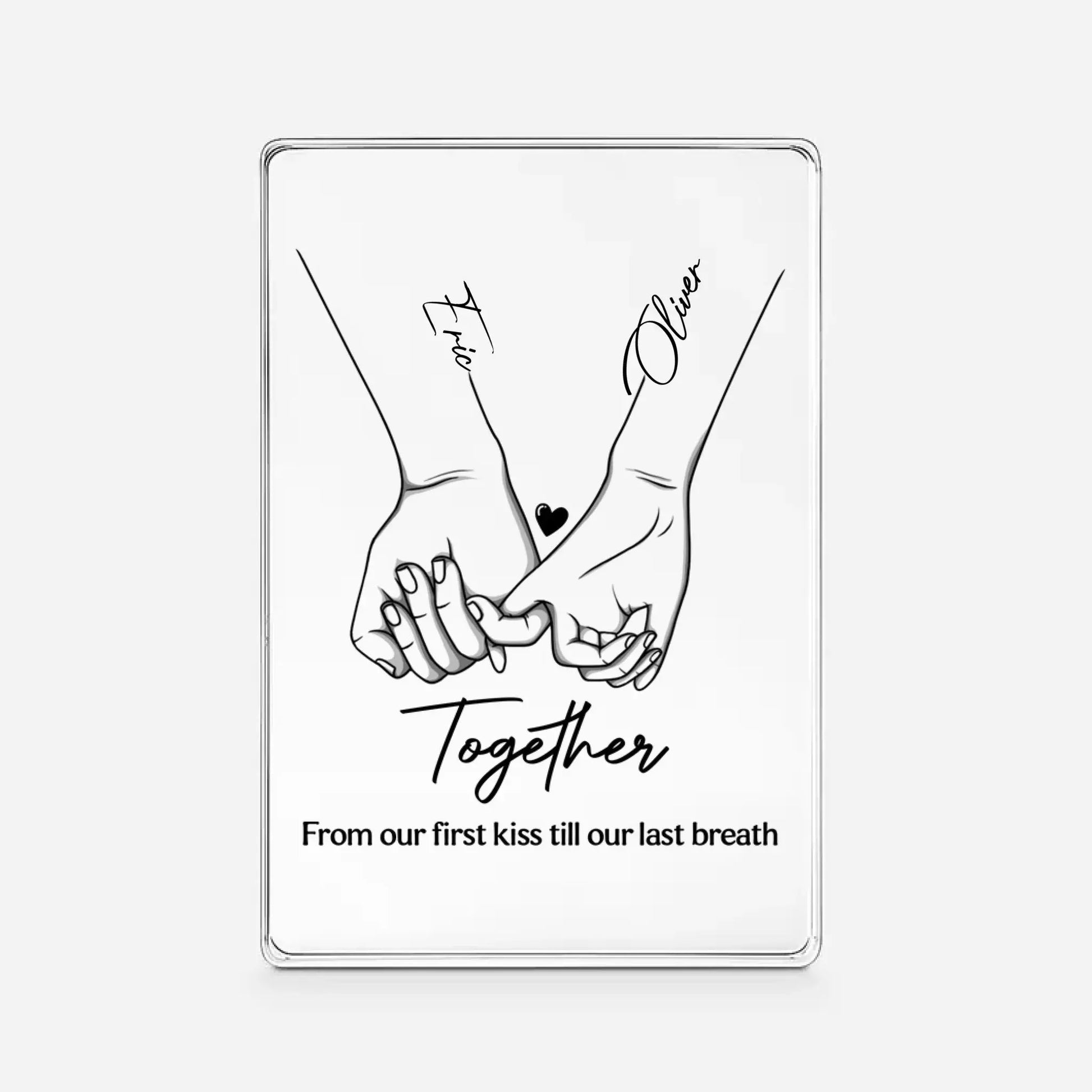 From Our First Kiss to Our Last Breath Personalized Acrylic Plaque – Romantic Custom Gift for Couples, Anniversary Home Decor  Ezcustomize