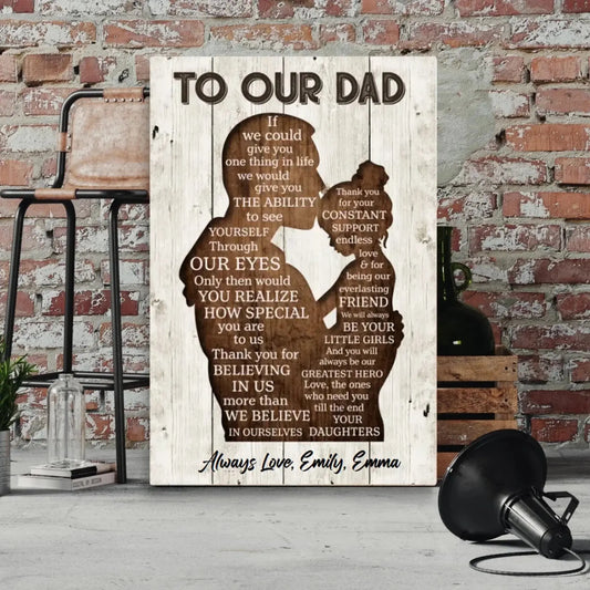 Gift for Dad from Daughter - Personalized Poster/Canvas -  Father’s Day, Birthday & Special Occasions  Ezcustomize