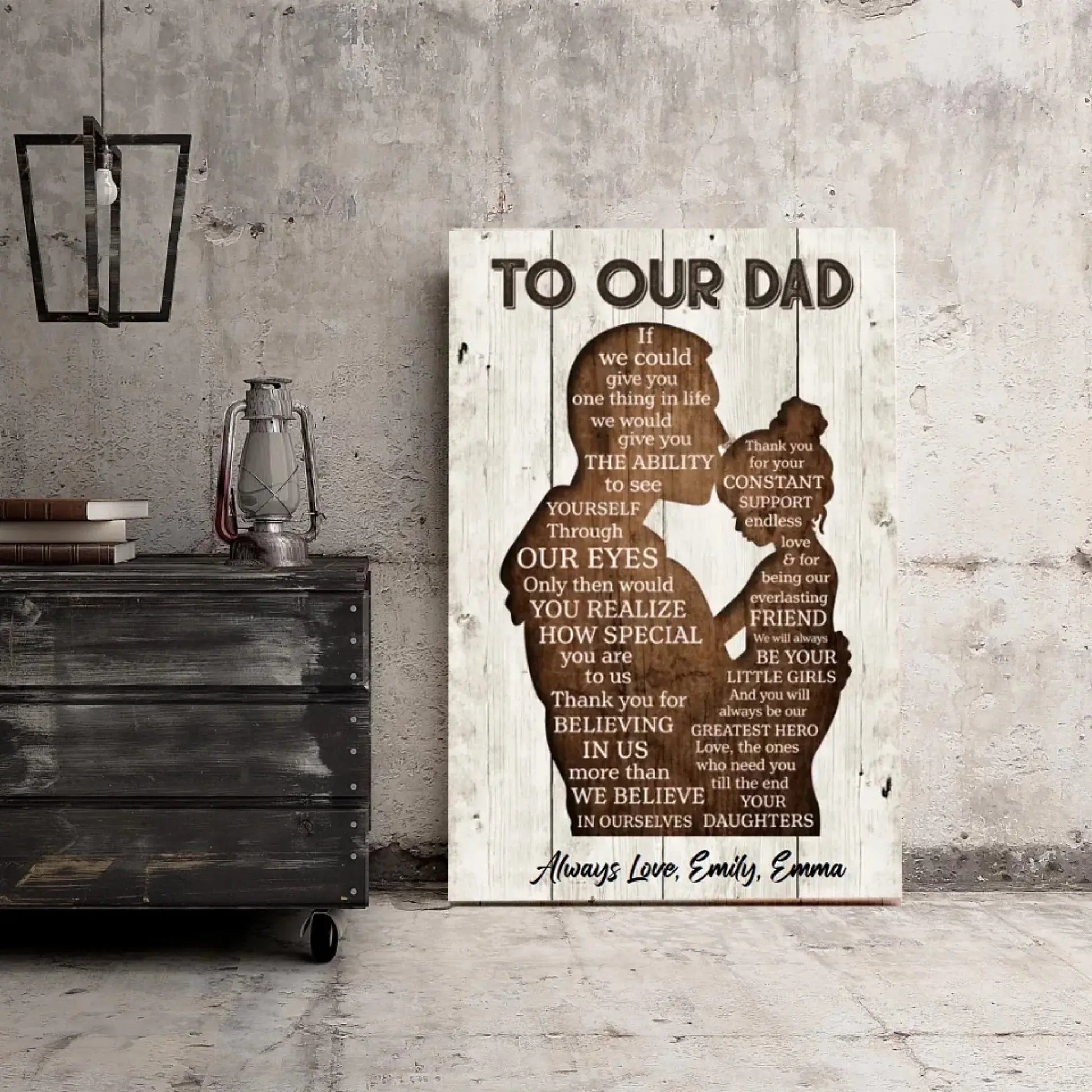 Gift for Dad from Daughter - Personalized Poster/Canvas -  Father’s Day, Birthday & Special Occasions  Ezcustomize