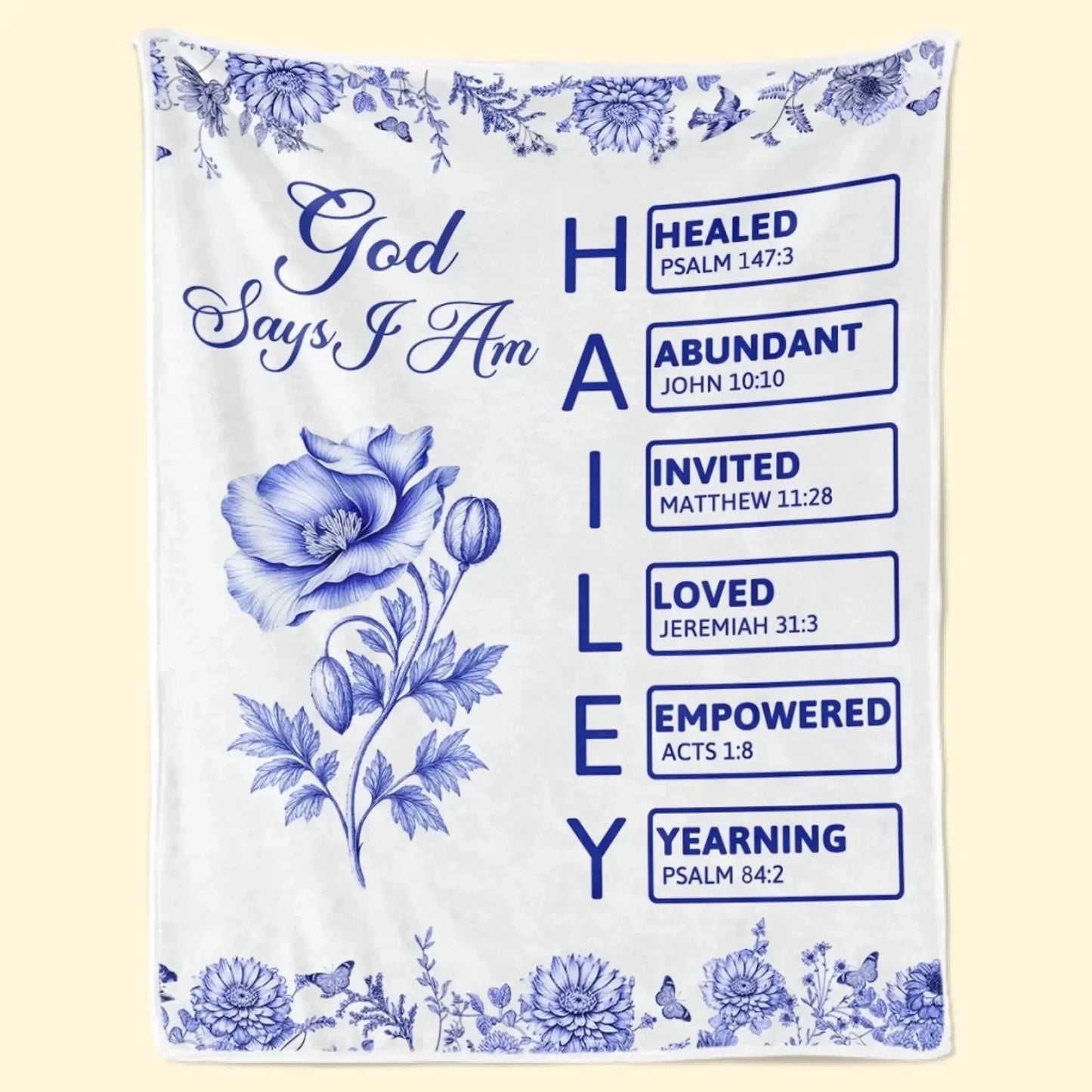 God Says You Are – Personalized Custom Blanket – Meaningful Birthday Gift for Best Friends, Sisters, BFFs, Women, Family, or Yourself  Ezcustomize