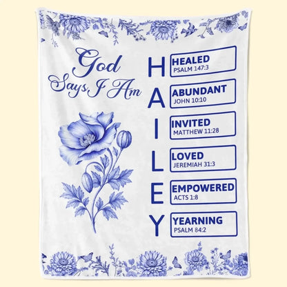 God Says You Are – Personalized Custom Blanket – Meaningful Birthday Gift for Best Friends, Sisters, BFFs, Women, Family, or Yourself  Ezcustomize