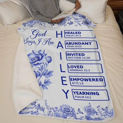 God Says You Are – Personalized Custom Blanket – Meaningful Birthday Gift for Best Friends, Sisters, BFFs, Women, Family, or Yourself  Ezcustomize