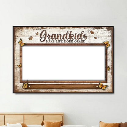 Grandkids – The Greatest Joy of All Custom Image Art – Personalized Poster/Canvas For Grandparents, Grandpa, Grandma  Ezcustomize