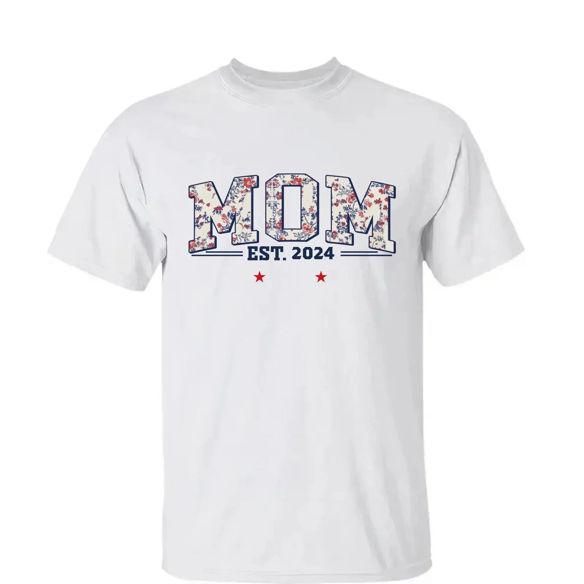 Grandma Est. Shirt – Personalized Floral Patriotic T-Shirt with Grandkids’ Names, 4th of July Gift for Nana, Mimi, Mom, Grandma  Ezcustomize