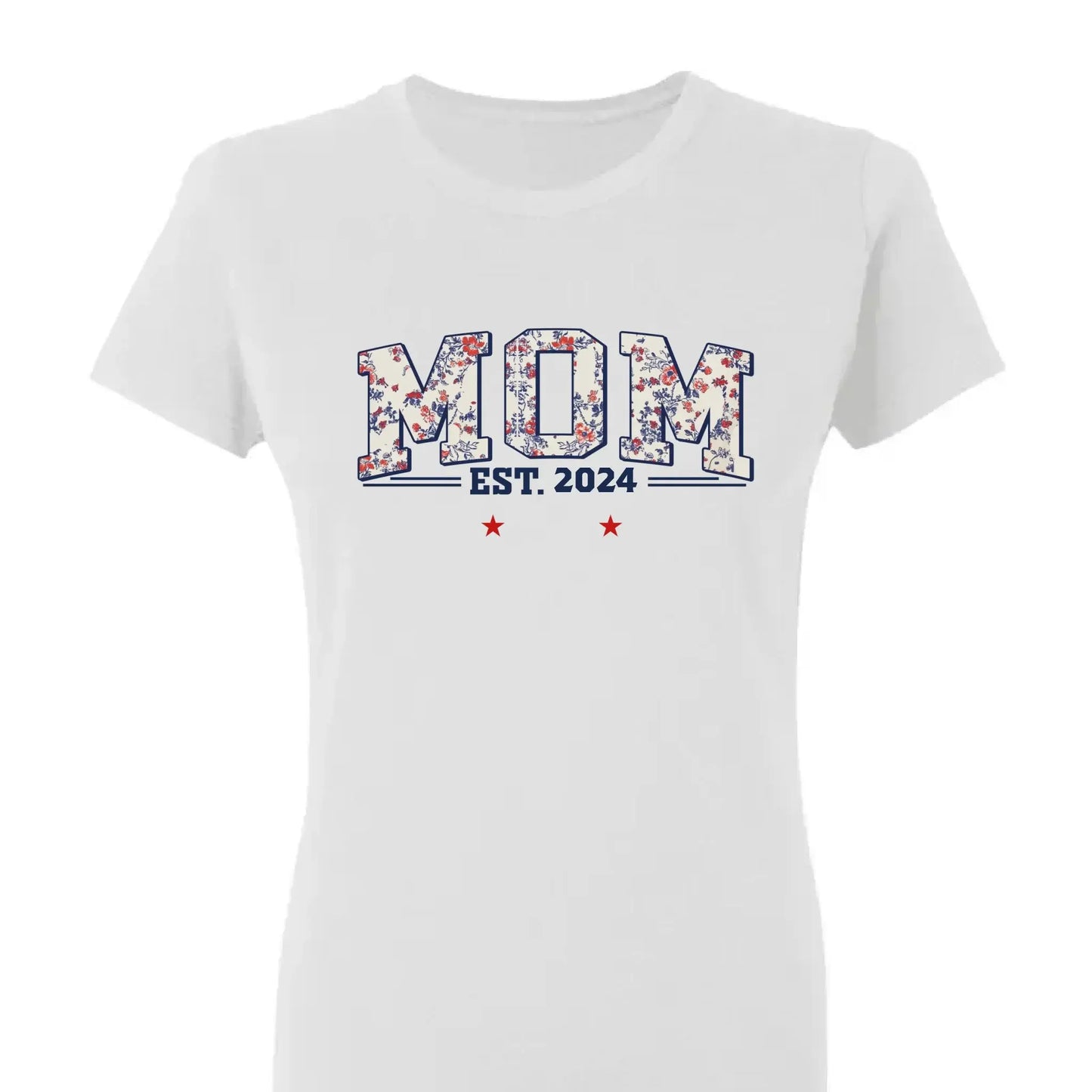 Grandma Est. Shirt – Personalized Floral Patriotic T-Shirt with Grandkids’ Names, 4th of July Gift for Nana, Mimi, Mom, Grandma  Ezcustomize