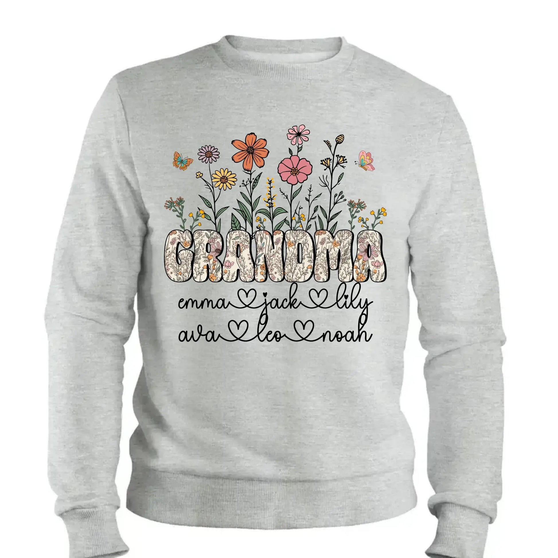 Grandma Floral Shirt with Names – Personalized Flower Garden T-Shirt Gift for Grandma, Nana, Mimi or Gigi  Ezcustomize