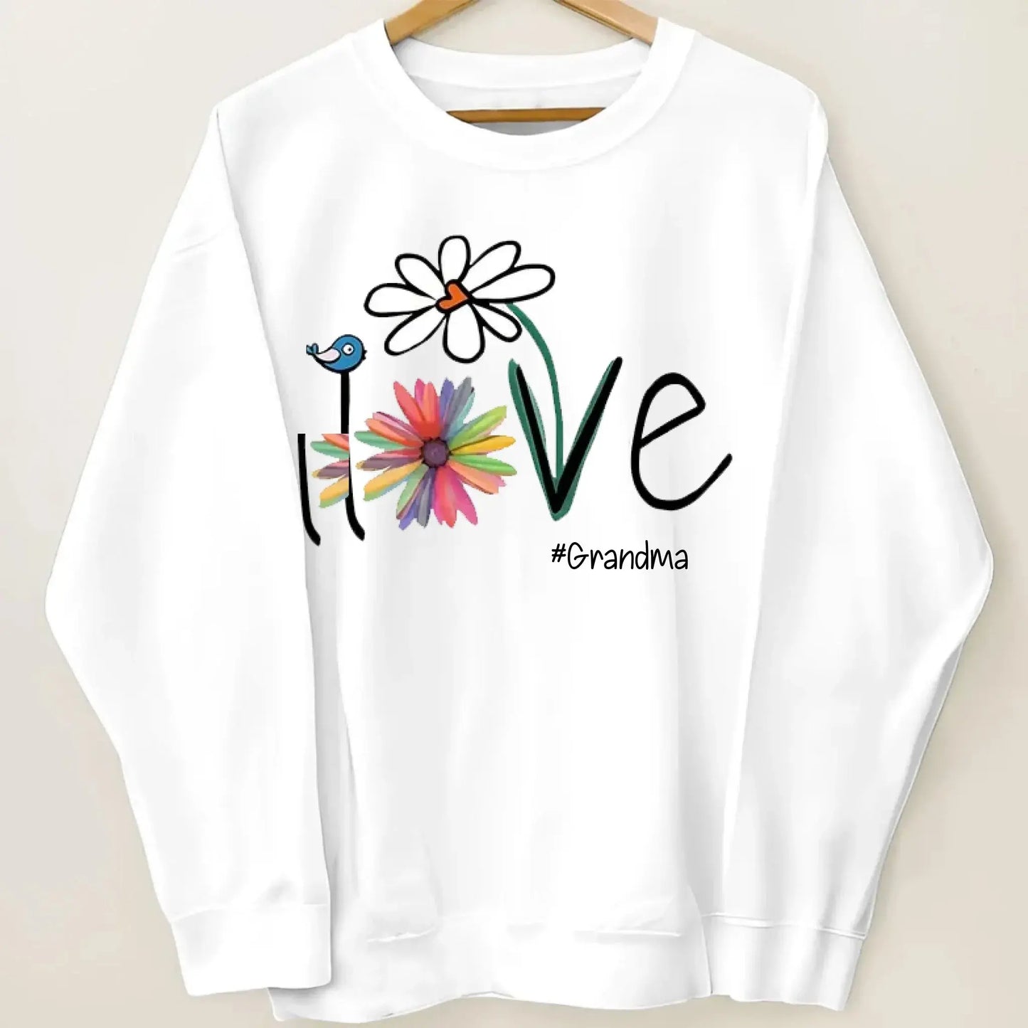 Grandma Life Sweatshirt – Personalized Flower Design – Gift for Grandma, Mom  Ezcustomize