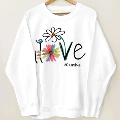 Grandma Life Sweatshirt – Personalized Flower Design – Gift for Grandma, Mom  Ezcustomize