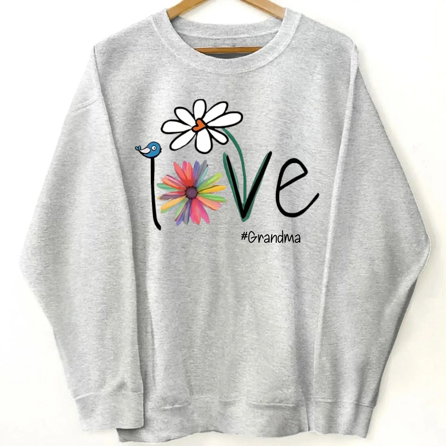 Grandma Life Sweatshirt – Personalized Flower Design – Gift for Grandma, Mom  Ezcustomize