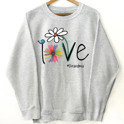 Grandma Life Sweatshirt – Personalized Flower Design – Gift for Grandma, Mom  Ezcustomize