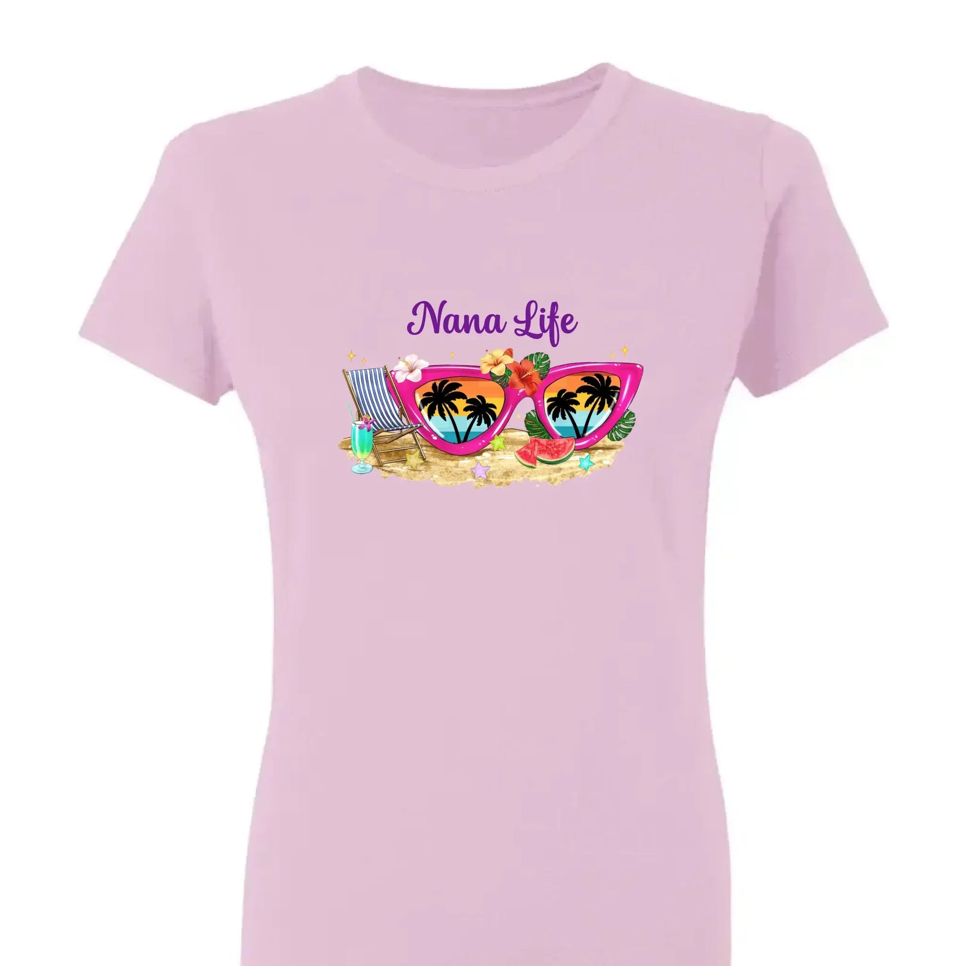 Grandma Life with Sunglasses & Beach Vibes – Personalized Custom T-Shirt – Fun Summer Gift for Grandma, Nana, Mimi, Mom or Wife  Ezcustomize