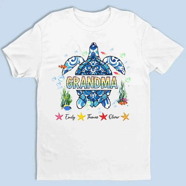 Grandma Sea Turtle - Personalized Shirt/Hoodie/Sweatshirt for Mom or Grandma,  Custom Mother’s Day Gift