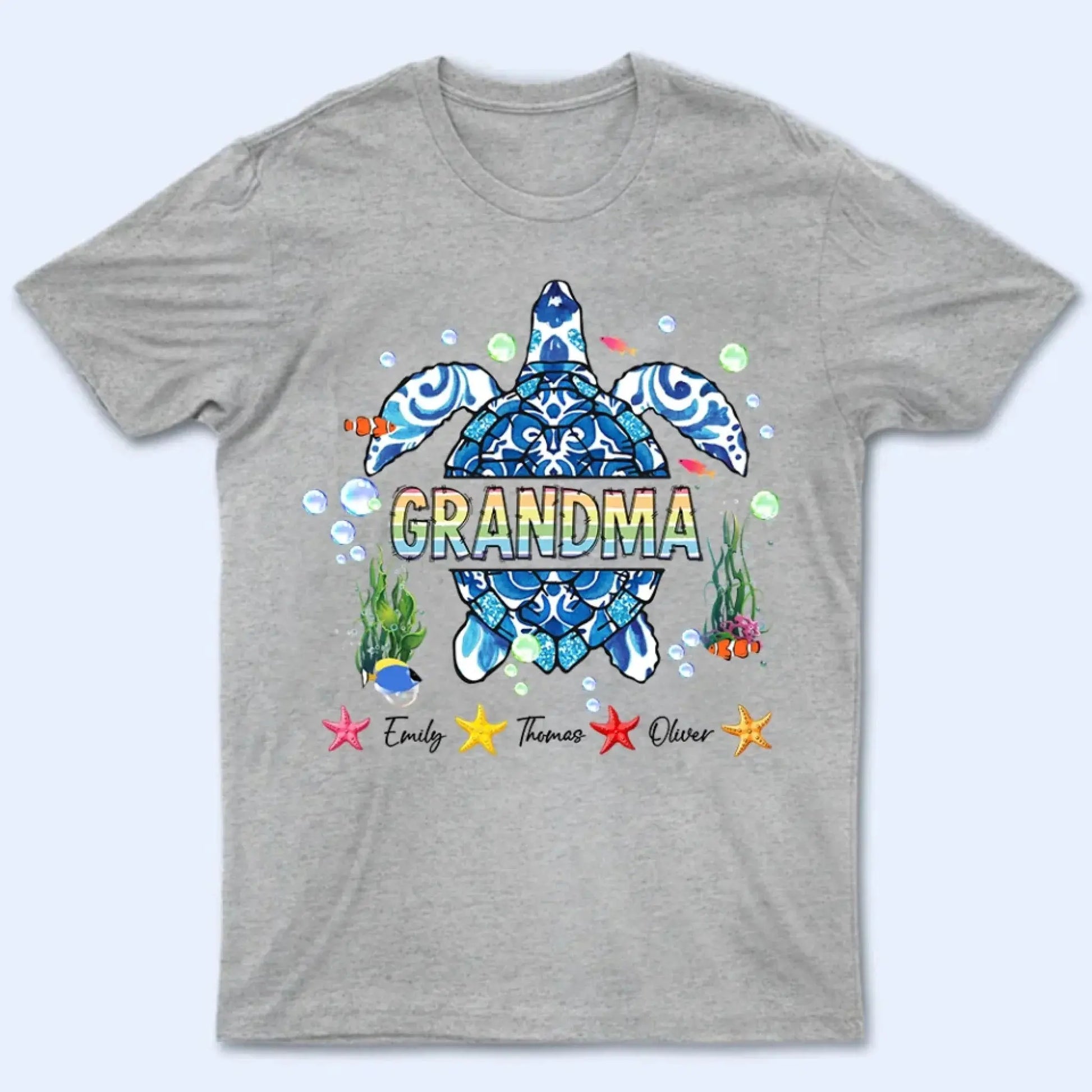 Grandma Sea Turtle - Personalized Shirt/Hoodie/Sweatshirt for Mom or Grandma,  Custom Mother’s Day Gift  Ezcustomize