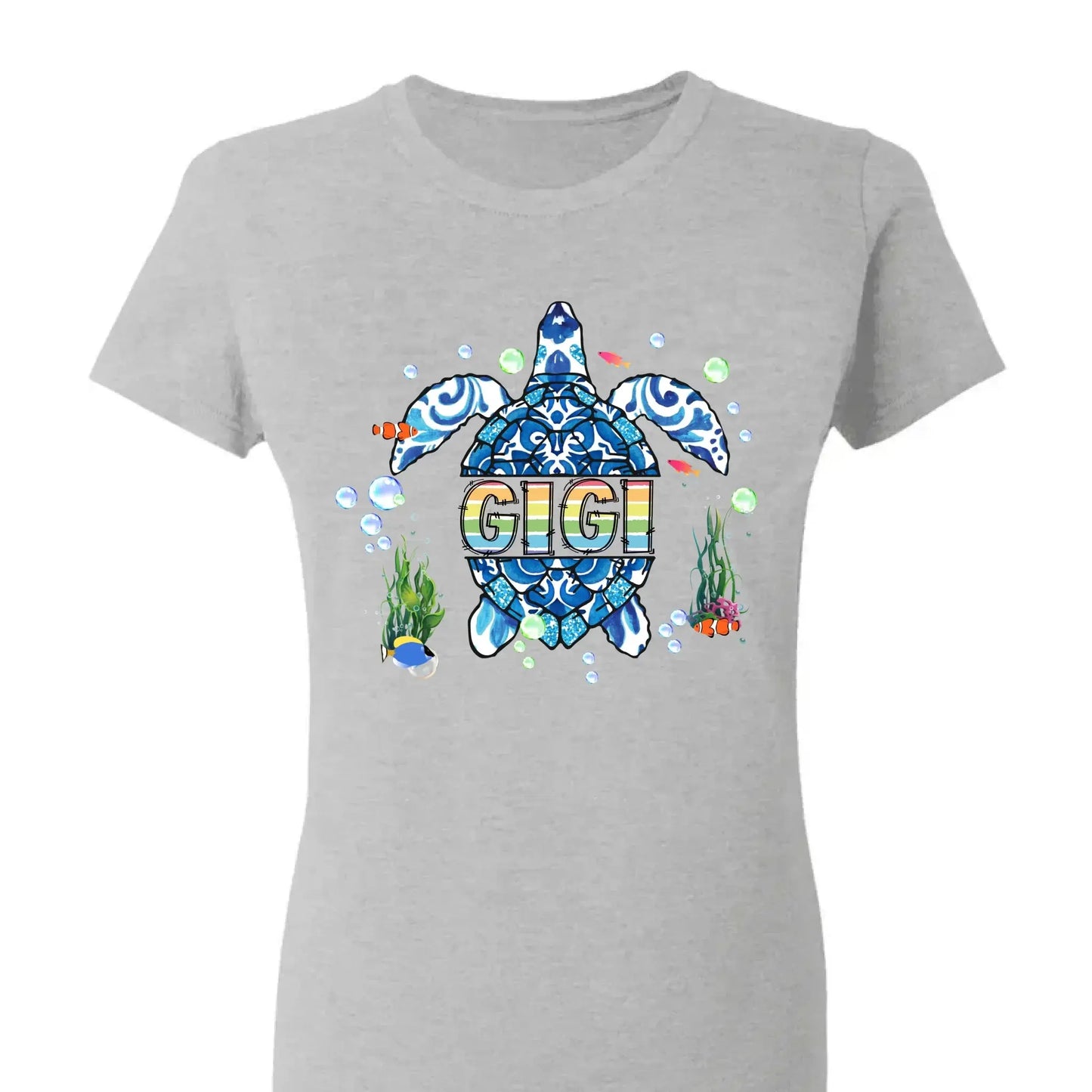 Grandma Sea Turtle - Personalized Shirt/Hoodie/Sweatshirt for Mom or Grandma,  Custom Mother’s Day Gift  Ezcustomize