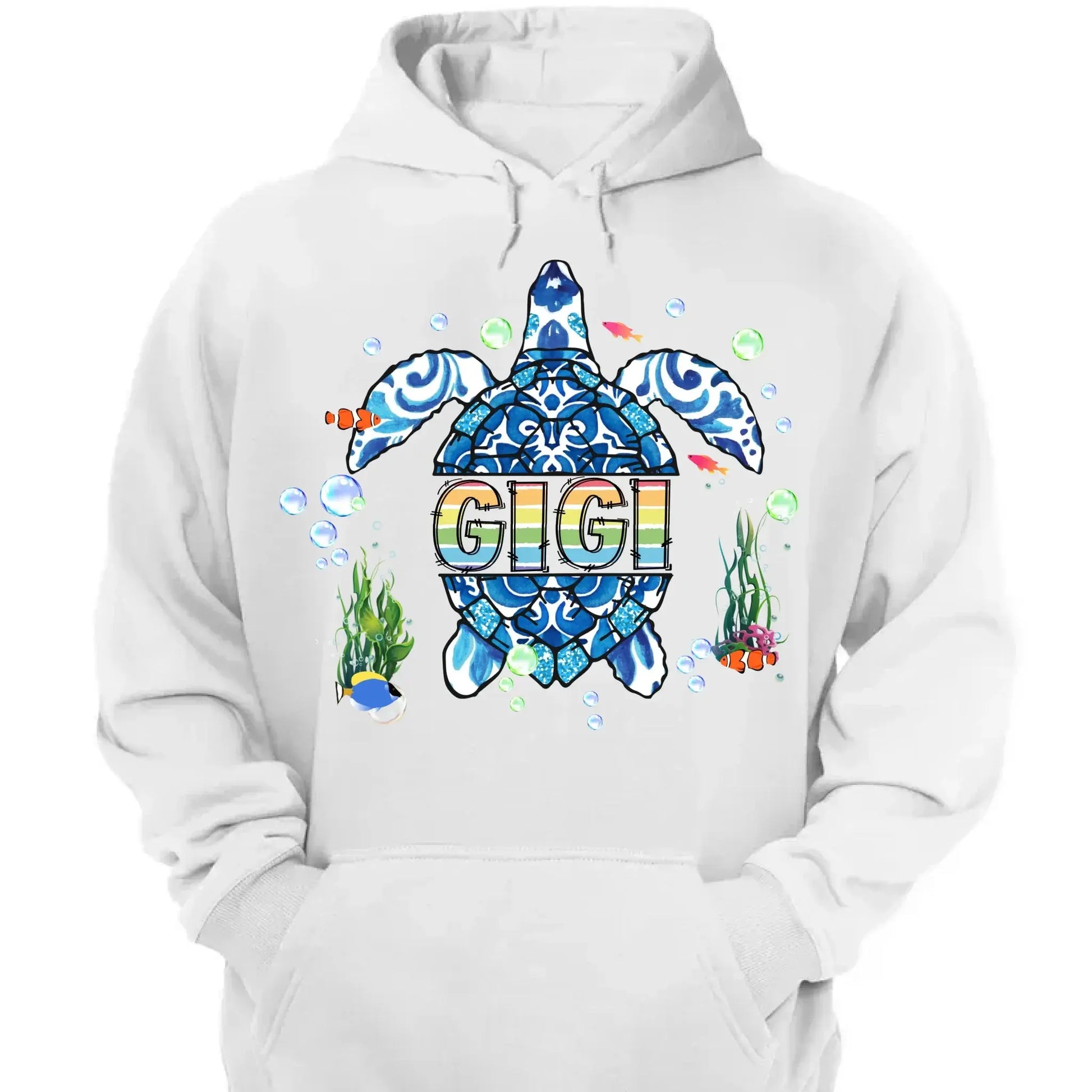 Grandma Sea Turtle - Personalized Shirt/Hoodie/Sweatshirt for Mom or Grandma,  Custom Mother’s Day Gift  Ezcustomize