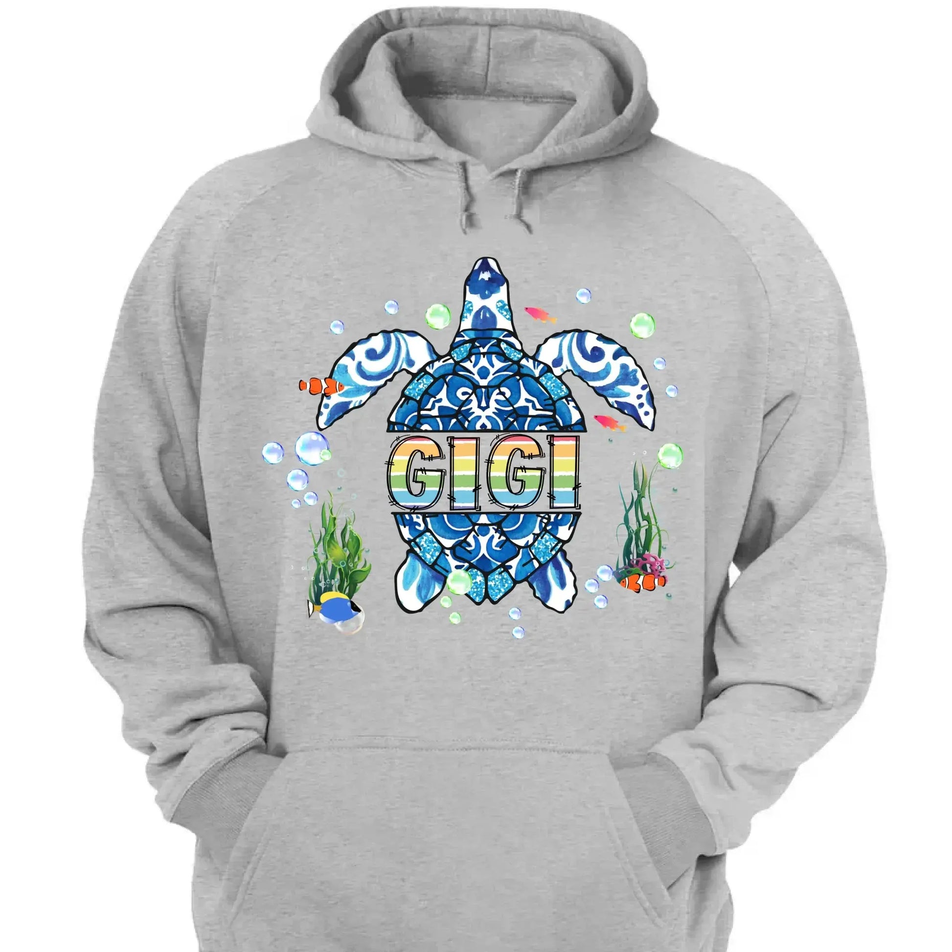 Grandma Sea Turtle - Personalized Shirt/Hoodie/Sweatshirt for Mom or Grandma,  Custom Mother’s Day Gift  Ezcustomize