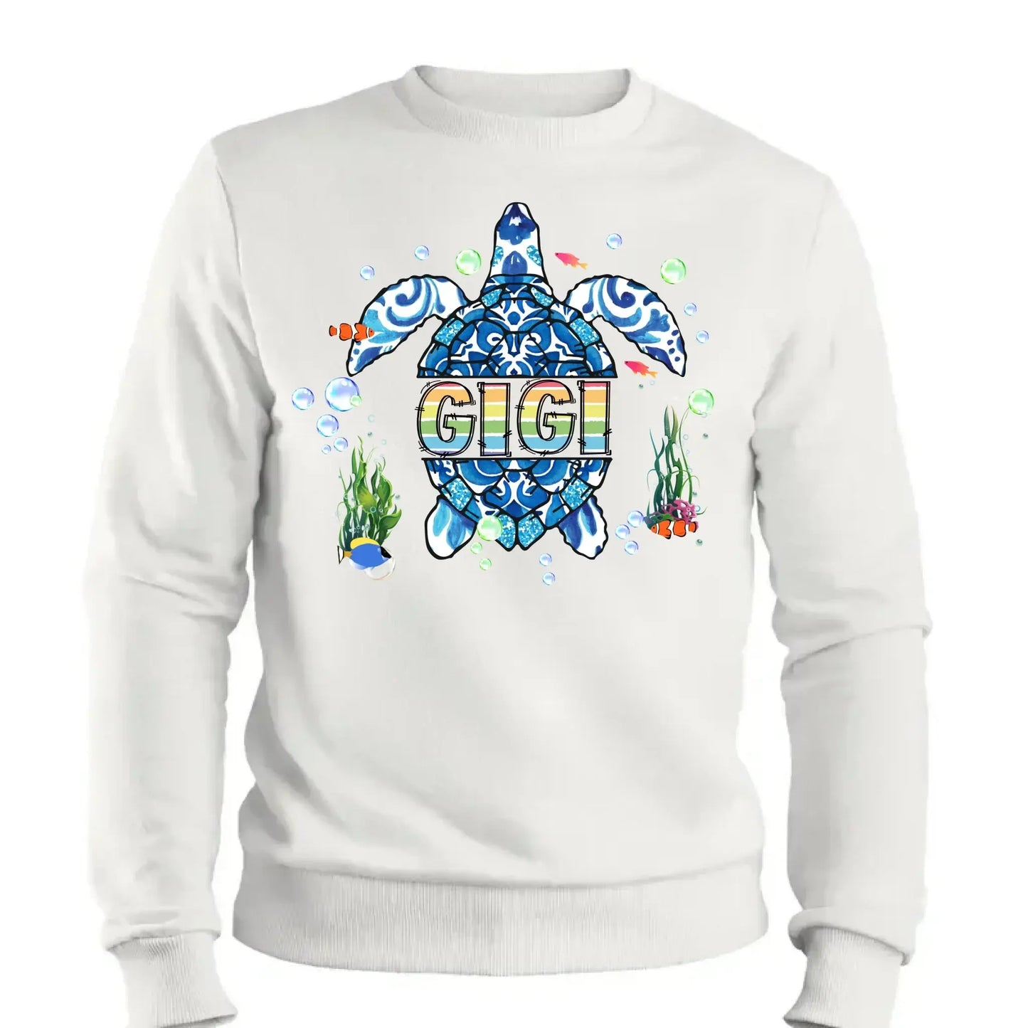 Grandma Sea Turtle - Personalized Shirt/Hoodie/Sweatshirt for Mom or Grandma,  Custom Mother’s Day Gift  Ezcustomize