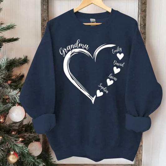 Grandma and Grandkids Hearts – Personalized Family Tee – Gift for Grandma  Ezcustomize