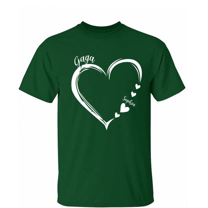 Grandma and Grandkids Hearts – Personalized Family Tee – Gift for Grandma  Ezcustomize