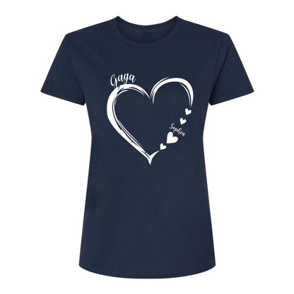 Grandma and Grandkids Hearts – Personalized Family Tee – Gift for Grandma  Ezcustomize