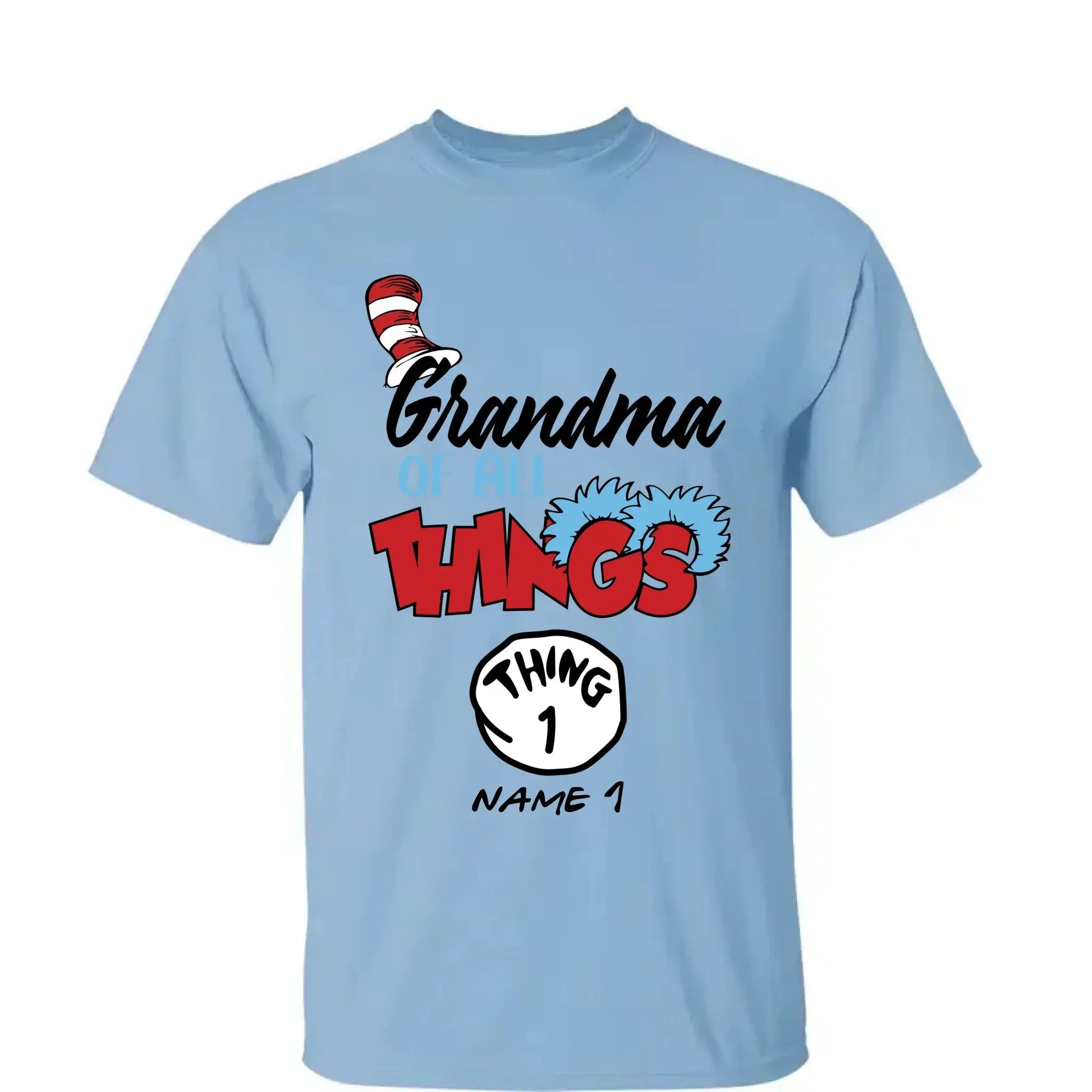 Grandma of All Things Shirt – Personalized Custom T-Shirt with Kids’ Names – Fun Gift for Nana, Mimi, Abuela  Ezcustomize