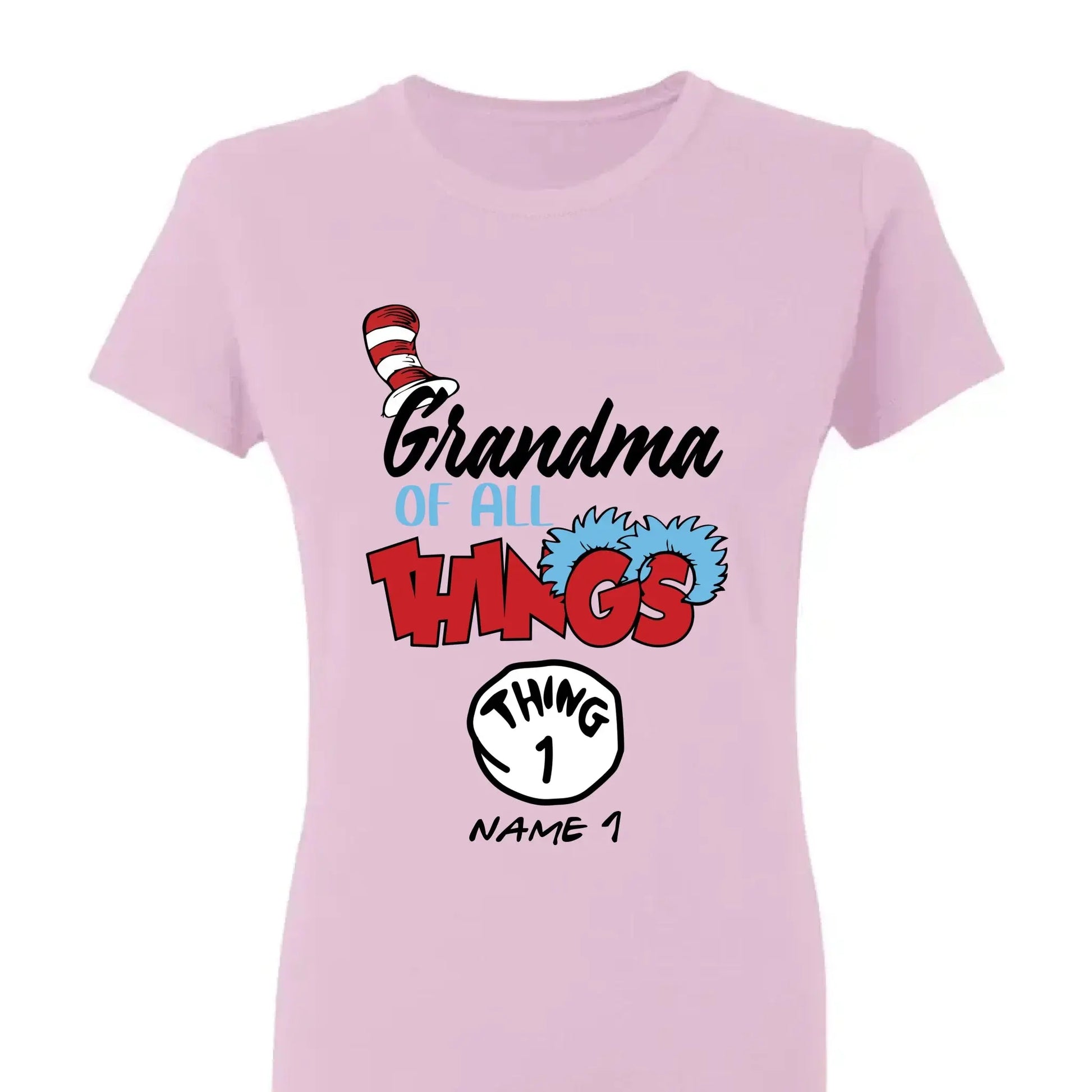 Grandma of All Things Shirt – Personalized Custom T-Shirt with Kids’ Names – Fun Gift for Nana, Mimi, Abuela  Ezcustomize