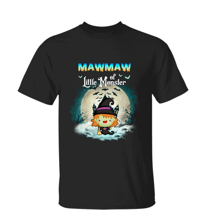 Grandma of Little Monsters – Personalized Halloween Shirt, Hoodie, or Sweatshirt – Funny Spooky Gift for Nana, Mimi, or Grandma  Ezcustomize