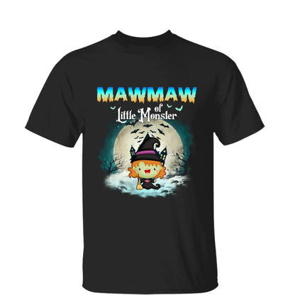 Grandma of Little Monsters – Personalized Halloween Shirt, Hoodie, or Sweatshirt – Funny Spooky Gift for Nana, Mimi, or Grandma  Ezcustomize