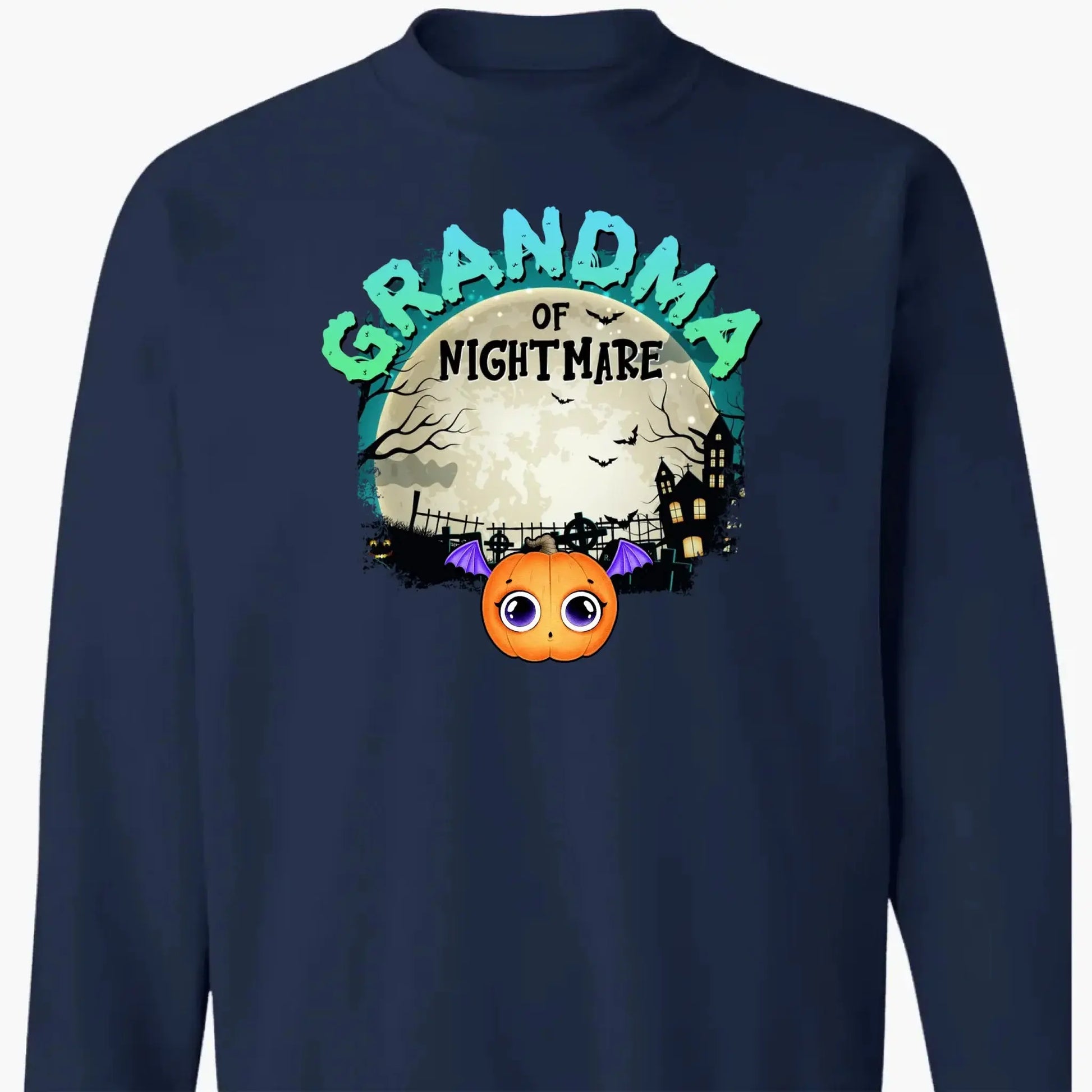 Grandma of Nightmares Halloween Theme – Personalized Shirt, Hoodie, or Sweatshirt – Funny Scary Gift for Spooky-Season Loving Grandmas  Ezcustomize
