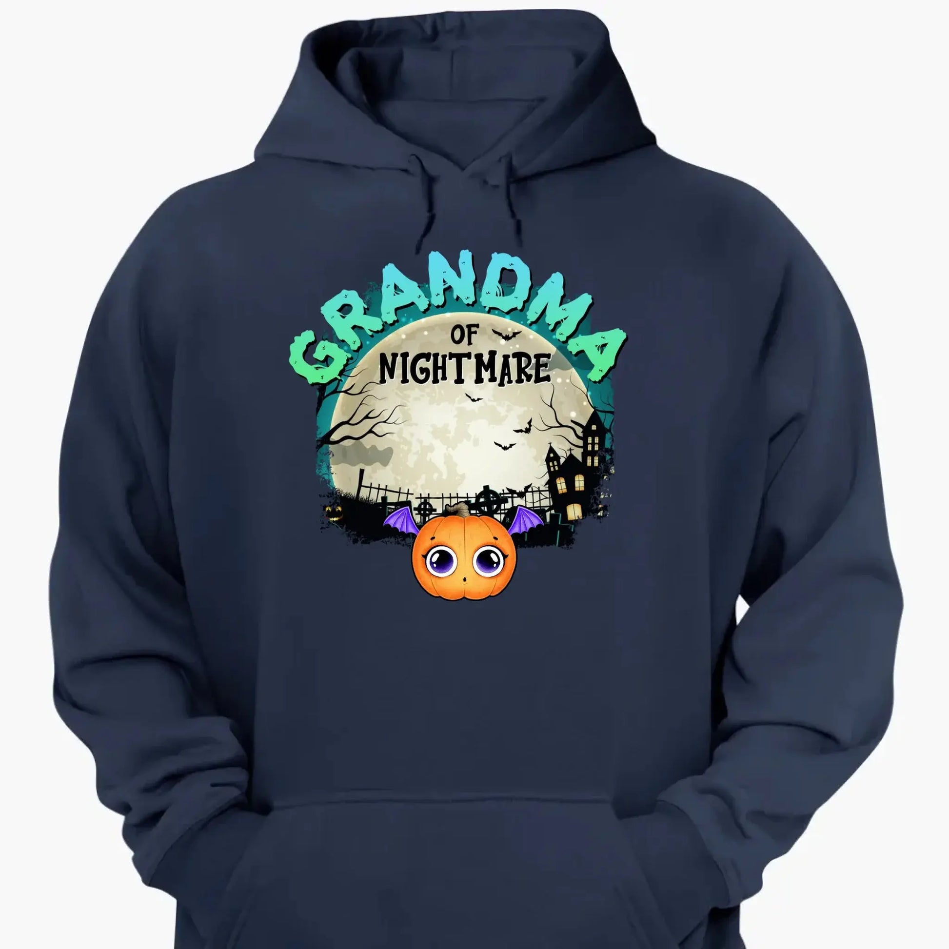 Grandma of Nightmares Halloween Theme – Personalized Shirt, Hoodie, or Sweatshirt – Funny Scary Gift for Spooky-Season Loving Grandmas  Ezcustomize