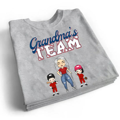 Grandma’s Baseball Team Shirt – Personalized T-Shirt – Custom Game Day Gift for Proud Baseball Grandmas with Kids’ Names  Ezcustomize
