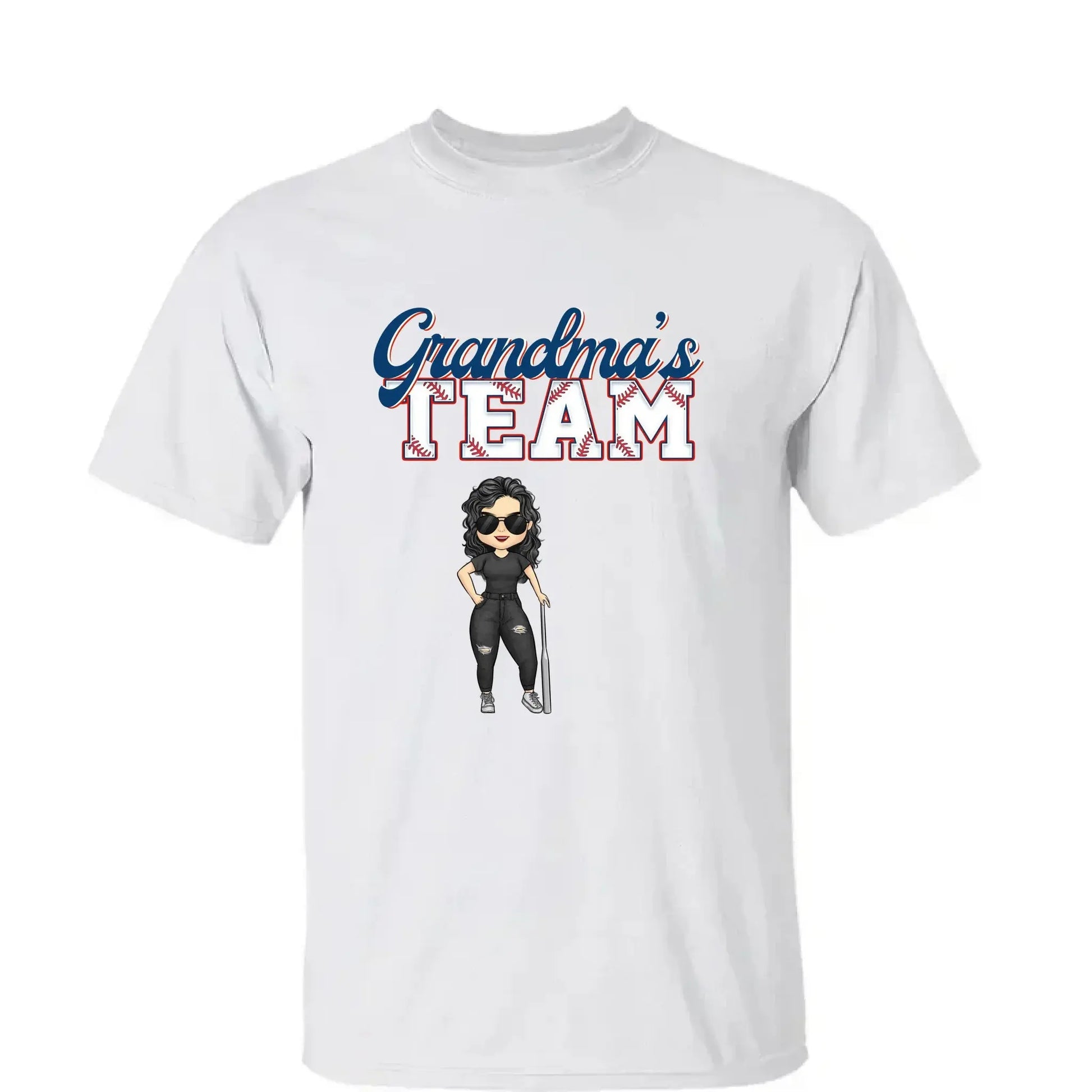 Grandma’s Baseball Team Shirt – Personalized T-Shirt – Custom Game Day Gift for Proud Baseball Grandmas with Kids’ Names  Ezcustomize