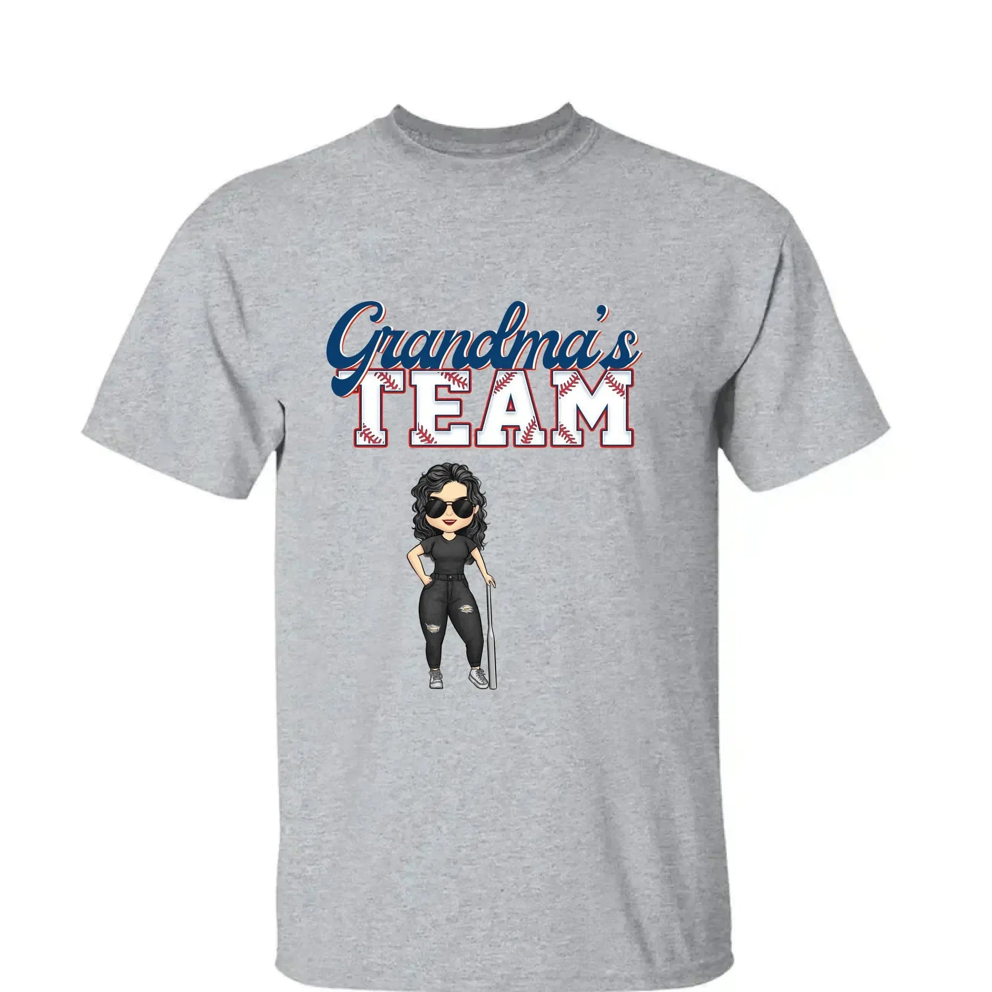 Grandma’s Baseball Team Shirt – Personalized T-Shirt – Custom Game Day Gift for Proud Baseball Grandmas with Kids’ Names  Ezcustomize