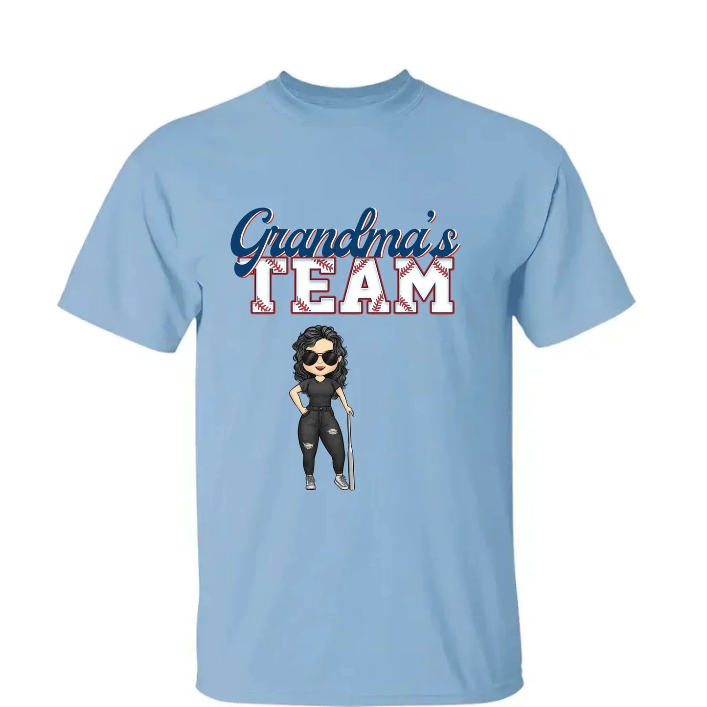 Grandma’s Baseball Team Shirt – Personalized T-Shirt – Custom Game Day Gift for Proud Baseball Grandmas with Kids’ Names  Ezcustomize